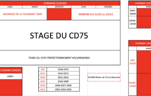 Planning Jeunes Vacances de la Toussaint 2024