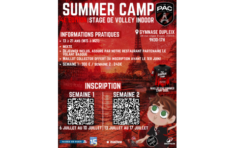 Stages Vacances d'été 2026 à Dupleix semaine 1 et 2